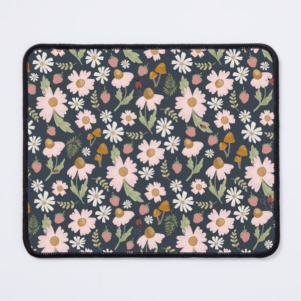 Item preview, Hazel Floral - navy designed and sold by Willow & Grace Designs.