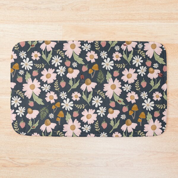 Item preview, Hazel Floral - navy designed and sold by Willow & Grace Designs.