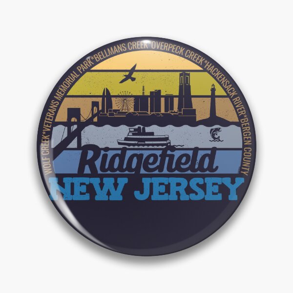Item preview, Ridgefield New Jersey Sunset Retro Vintage Local Pride Logo designed and sold by CRHPOD20.