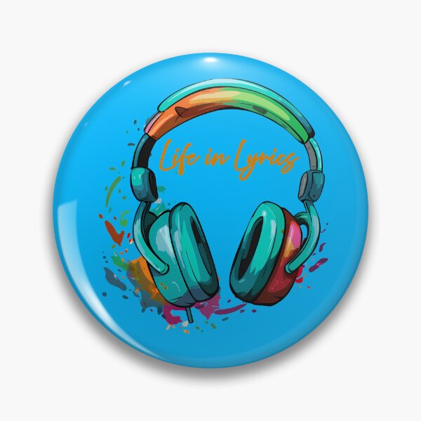 Item preview, "Life in Lyrics" multi-coloured headphone Art Of Music design designed and sold by TR_fairydesigns.