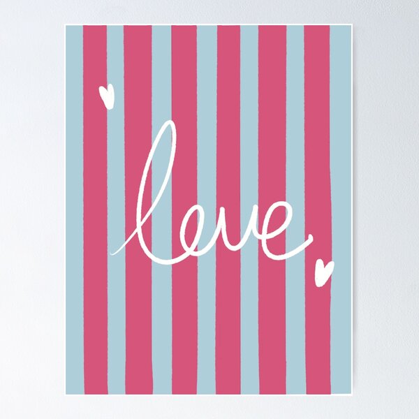 Item preview, Pink and Blue Stripe ‘Love’ lettering designed and sold by sjgdesign.