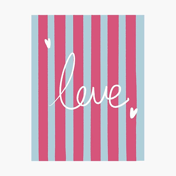 Item preview, Pink and Blue Stripe ‘Love’ lettering designed and sold by sjgdesign.