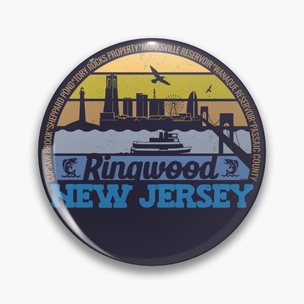 Item preview, Ringwood New Jersey Sunset Retro Vintage Local Pride Logo designed and sold by CRHPOD20.