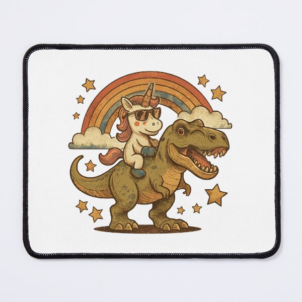 Item preview, Cartoon Dinosaur And Unicorn, Unicorn Riding Dinosaur designed and sold by graphic-genie.