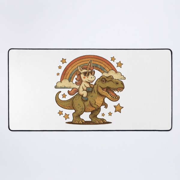 Item preview, Cartoon Dinosaur And Unicorn, Unicorn Riding Dinosaur designed and sold by graphic-genie.
