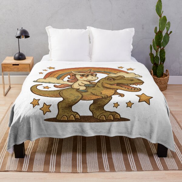 Item preview, Cartoon Dinosaur And Unicorn, Unicorn Riding Dinosaur designed and sold by graphic-genie.