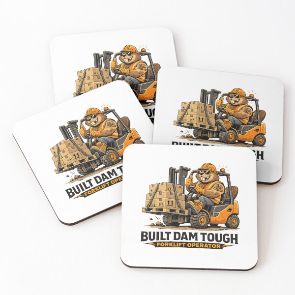 Item preview, Built Dam Tough – Forklift Operator Funny Beaver Design designed and sold by RetroNibylander.