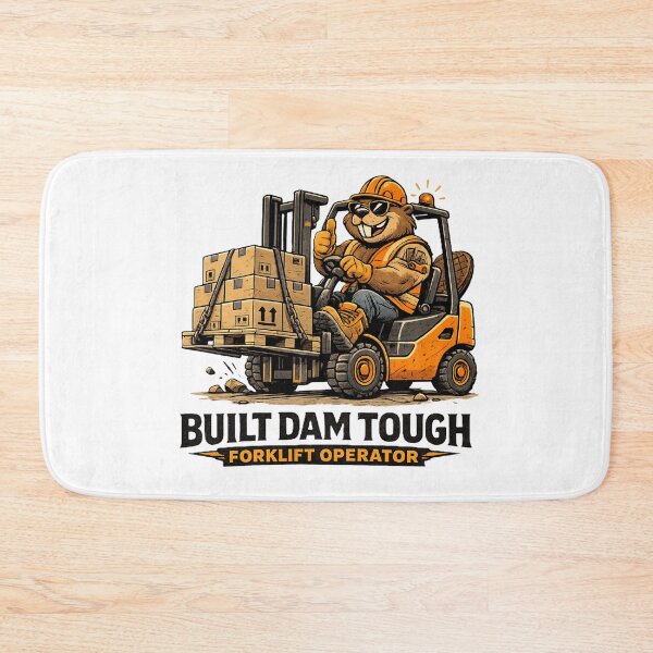 Item preview, Built Dam Tough – Forklift Operator Funny Beaver Design designed and sold by RetroNibylander.