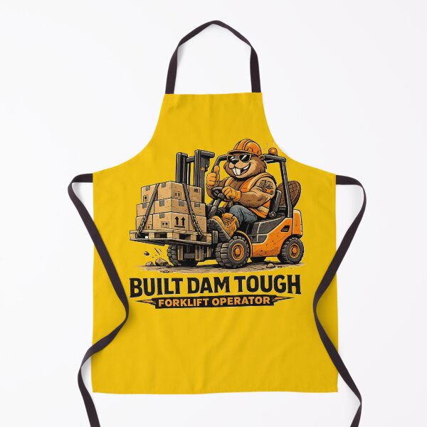 Item preview, Built Dam Tough – Forklift Operator Funny Beaver Design designed and sold by RetroNibylander.