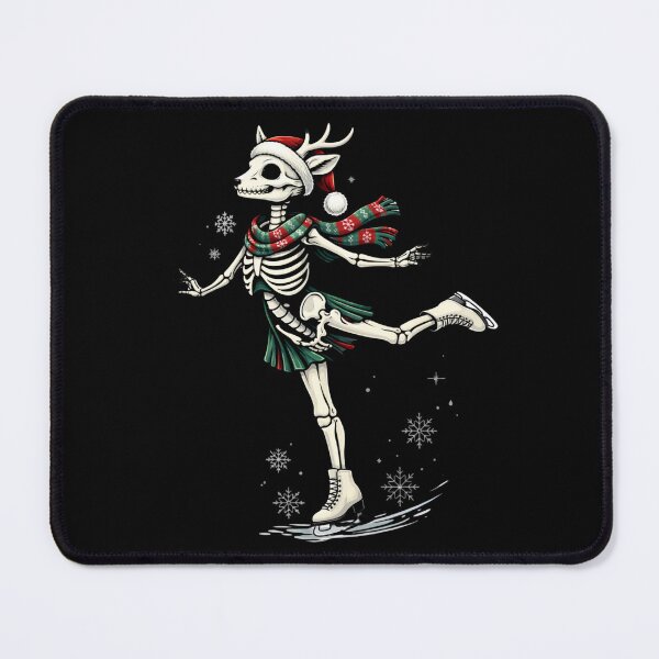 Item preview, Ice Skater Deer Skeleton – Elegant Winter Sport Aesthetic Art designed and sold by ColorSplash123.