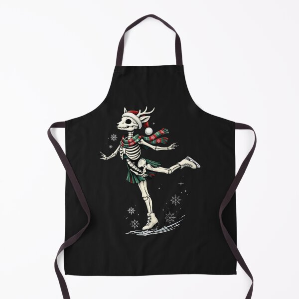 Item preview, Ice Skater Deer Skeleton – Elegant Winter Sport Aesthetic Art designed and sold by ColorSplash123.