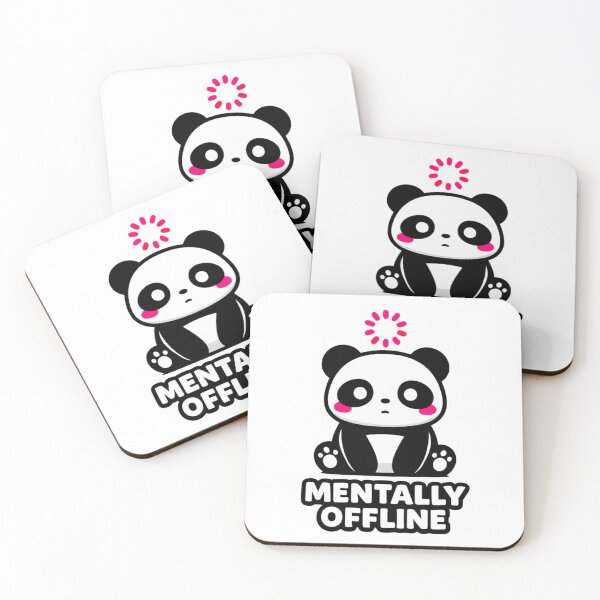 Item preview, Mentally Offline Cute Panda – Funny Introvert Mood Sticker Design designed and sold by snaperos.