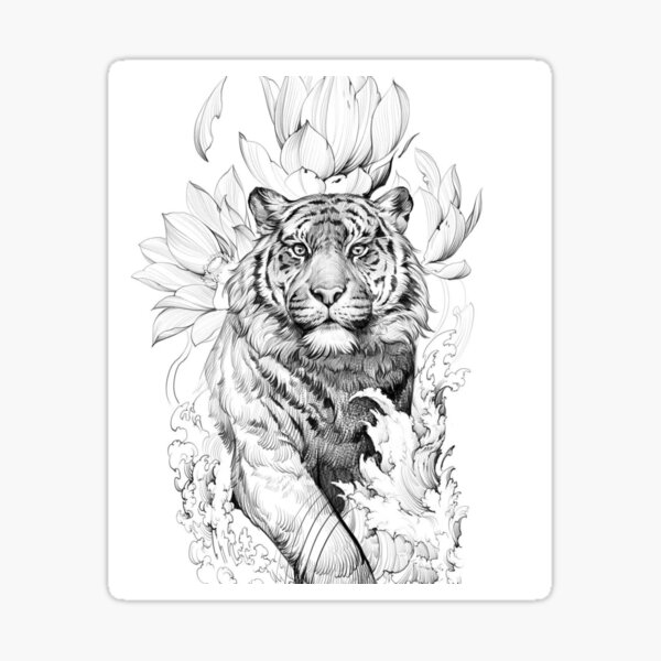 Striped Anglia Ruskin University Tiger Strength Sticker