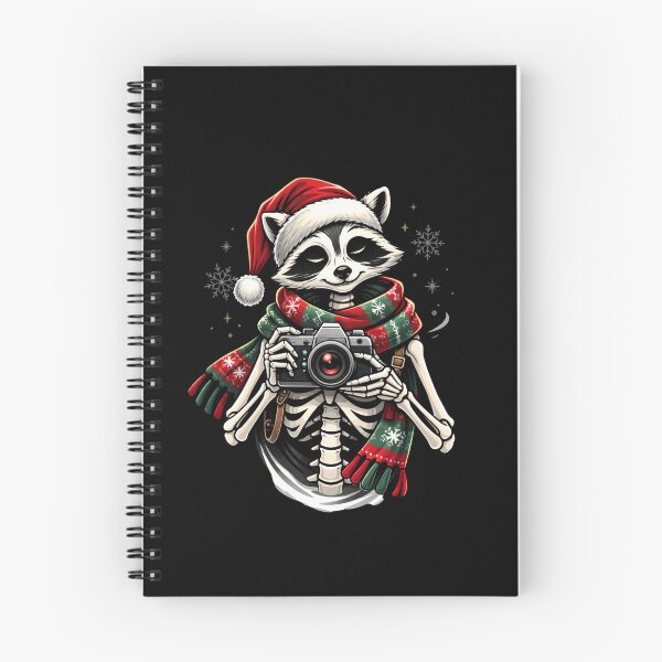 Item preview, Photographer Raccoon Skeleton – Cozy Winter Creative Aesthetic Art designed and sold by ColorSplash123.