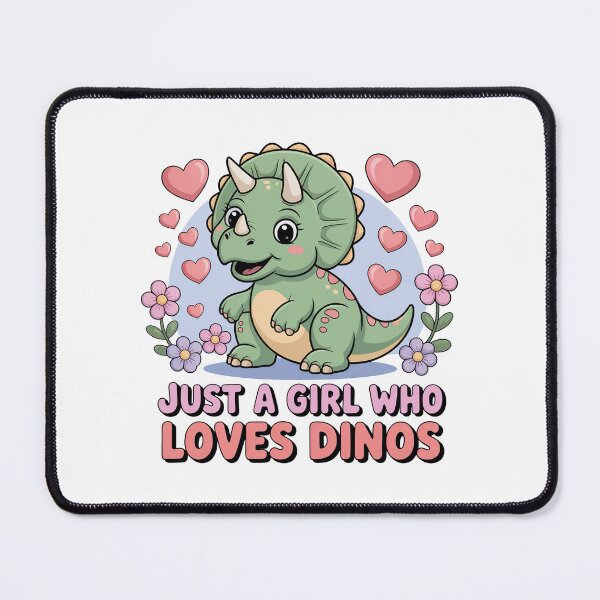 Item preview, Cartoon Dinosaur, Just A Girl Who Loves Dinos designed and sold by graphic-genie.