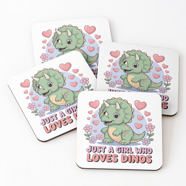 Item preview, Cartoon Dinosaur, Just A Girl Who Loves Dinos designed and sold by graphic-genie.