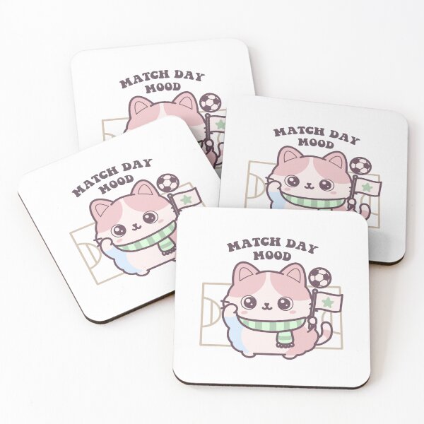 Item preview, Match Day Mood Cute Cat – Kawaii Soccer Fan Kitty Cartoon designed and sold by cimong.