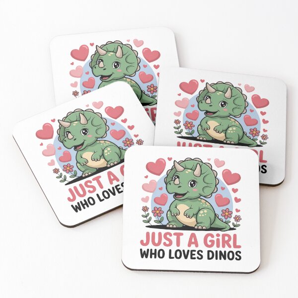 Item preview, Cartoon Dinosaur, Just A Girl Who Loves Dinos designed and sold by graphic-genie.