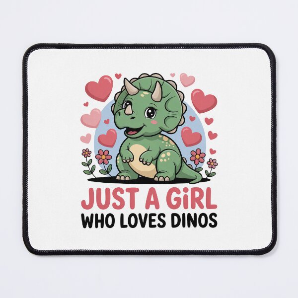 Item preview, Cartoon Dinosaur, Just A Girl Who Loves Dinos designed and sold by graphic-genie.