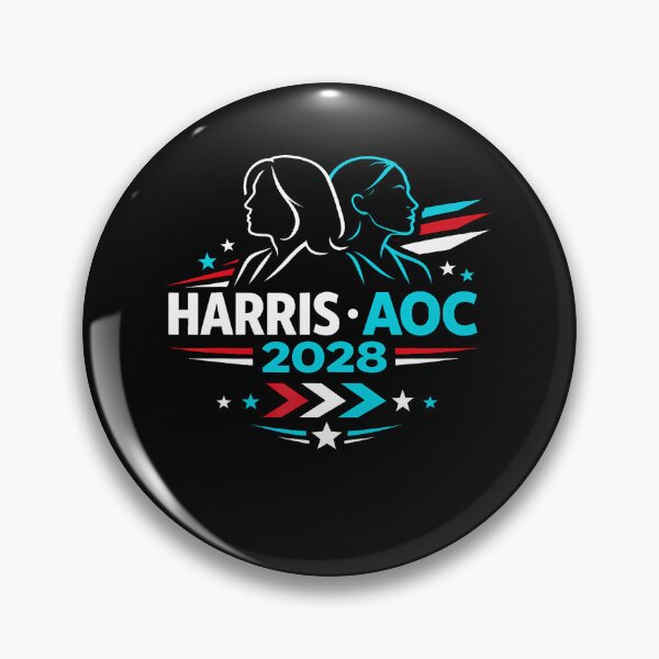 Item preview, Harris Aoc 2028 Graphic Democratic Election Voter Campaign T-Shirt designed and sold by VillociShop.