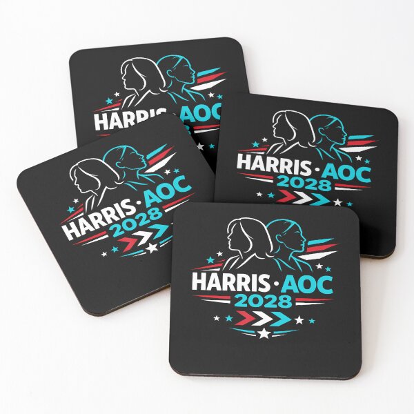 Item preview, Harris Aoc 2028 Graphic Democratic Election Voter Campaign T-Shirt designed and sold by VillociShop.