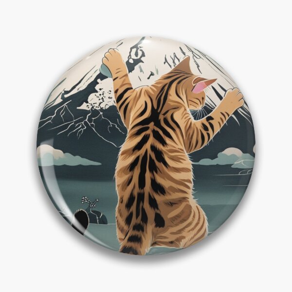 Item preview, Tiger Cat at the Peak of Fuji designed and sold by LEO'S CREATURE　れおずくりーちゃー.
