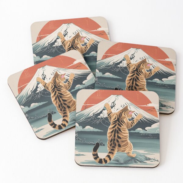 Item preview, Tiger Cat at the Peak of Fuji designed and sold by LEO'S CREATURE　れおずくりーちゃー.