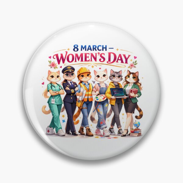 Item preview, 8 March – Women’s Day Professional Women Cat Sticker designed and sold by MoodPawsCo.