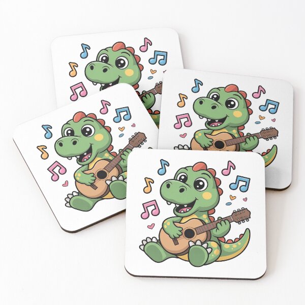 Item preview, Cartoon Dinosaur, Cartoon Dinosaur Playing Guitar  designed and sold by graphic-genie.