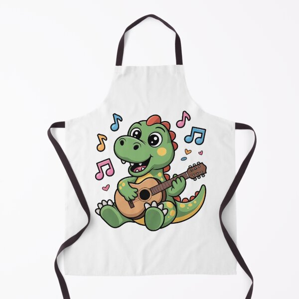 Item preview, Cartoon Dinosaur, Cartoon Dinosaur Playing Guitar designed and sold by graphic-genie.