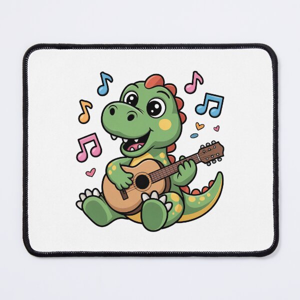 Item preview, Cartoon Dinosaur, Cartoon Dinosaur Playing Guitar designed and sold by graphic-genie.