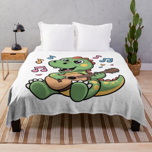Item preview, Cartoon Dinosaur, Cartoon Dinosaur Playing Guitar designed and sold by graphic-genie.