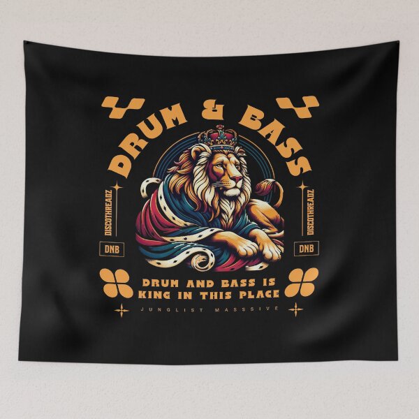 Item preview, DRUM AND BASS - King In This Place (Gold) designed and sold by Discothreadz.
