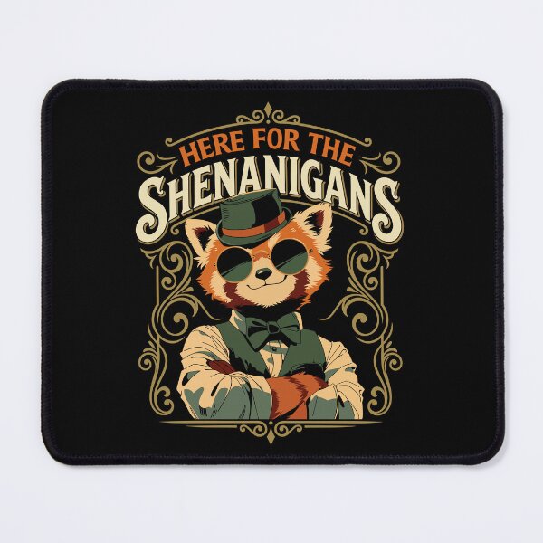 Item preview, Here For The Shenanigans - The Dublin Rogue Vintage Gangster Fox St Patrick's Day designed and sold by ScitechPixel.