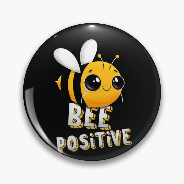 Item preview, Bee Positive Cute Cartoon Bee Design | Funny Motivational Quote Art designed and sold by MaisonManik.