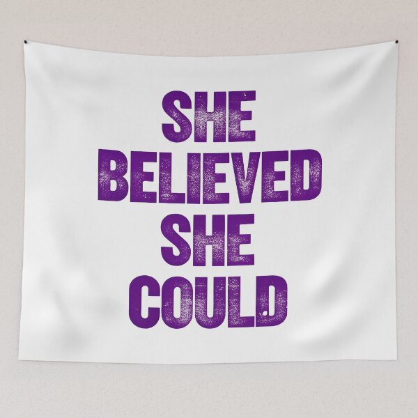 Item preview, International women day SHE BELIEVED SHE COULD designed and sold by Uglyandcute.