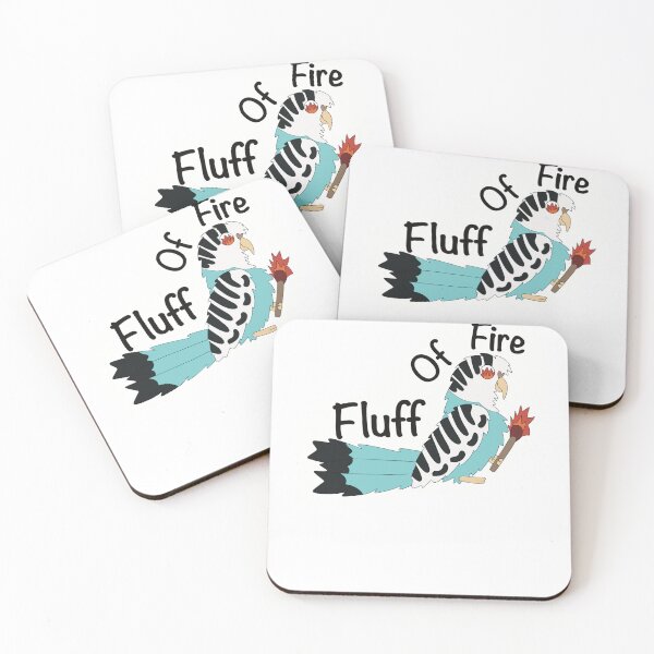 Item preview, Fluff Of Fire Budgie designed and sold by TheDragonAviary.