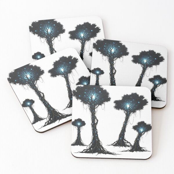 Item preview, Bioluminescent Fantasy Tree Grove | Mystical Alien Forest Art  designed and sold by Dzblack.
