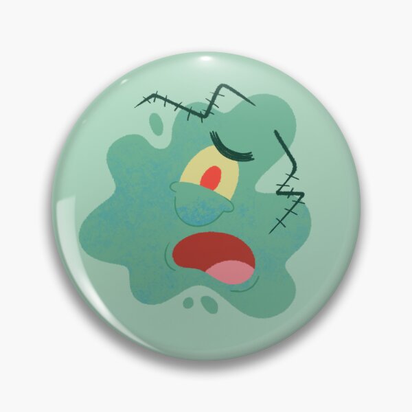 Item preview, Funny Mint Green Flat Squashed Plankton  designed and sold by Yulia Saraswati.