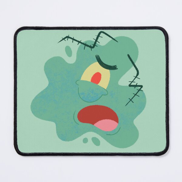 Item preview, Funny Mint Green Flat Squashed Plankton  designed and sold by Yulia Saraswati.