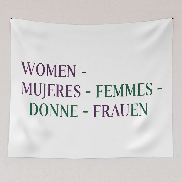 Item preview, International women day WOMEN • MUJERES • FEMMES • DONNE • FRAUEN designed and sold by Uglyandcute.