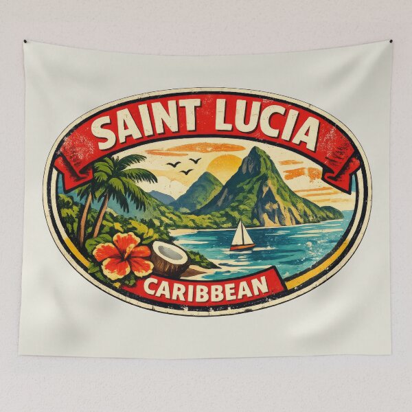 Item preview, Santa Lucía Caribeña Retro designed and sold by scicilysimonee.