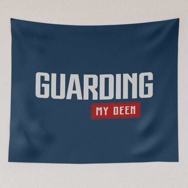Item preview, Guarding My Deen - Bold Islamic Faith Quote Minimalist Art designed and sold by Miniature Store.