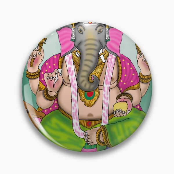 Item preview, Lord Ganesha Sacred Art Design – Hindu God of Wisdom Illustration designed and sold by Harshit_Digital_Arts.