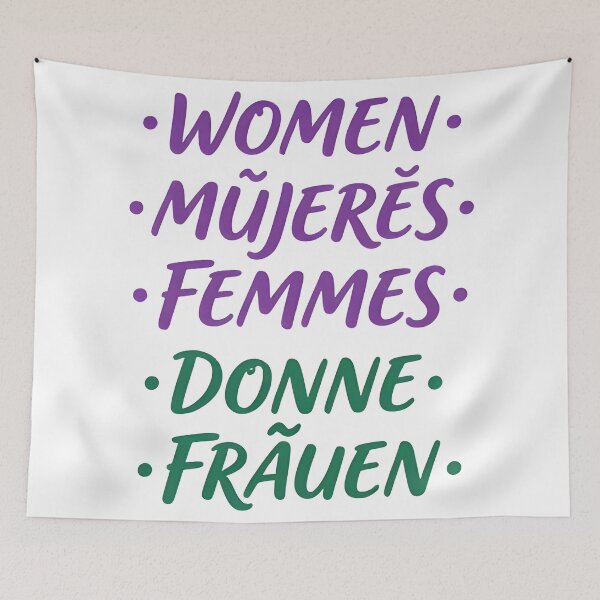 Item preview, International women day WOMEN • MUJERES • FEMMES • DONNE • FRAUEN designed and sold by Uglyandcute.