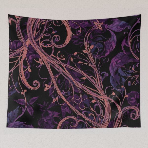 Item preview, Gothic Midnight Garden Abstract Vine Illustration designed and sold by optimusprime39.