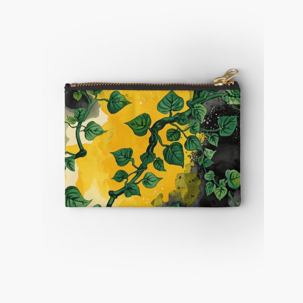 Item preview, Emerald Ivy Vines on Abstract Yellow Watercolor Splash designed and sold by optimusprime39.