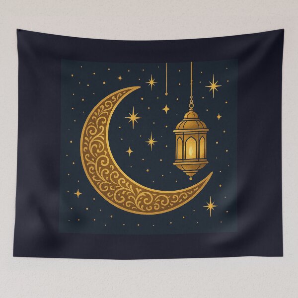 Item preview, Ramadan Kareem Crescent Moon & Lantern Design designed and sold by XyoticStudios.