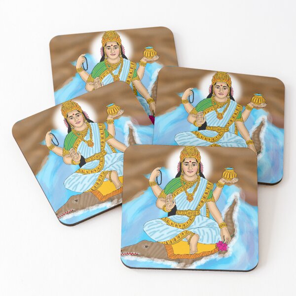 Item preview, Goddess Ganga Artwork – Sacred River Goddess Spiritual Illustration designed and sold by Harshit_Digital_Arts.