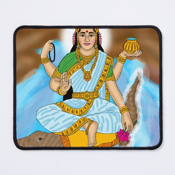 Item preview, Goddess Ganga Artwork – Sacred River Goddess Spiritual Illustration designed and sold by Harshit_Digital_Arts.